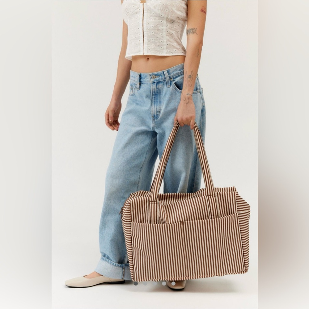 Baggu Cloud Carry On Brown Stripe